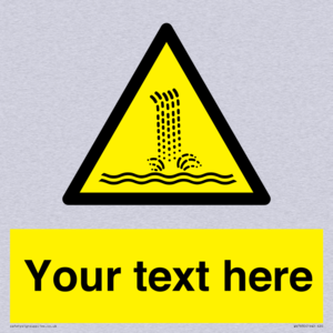 Custom warning artificial waterfall